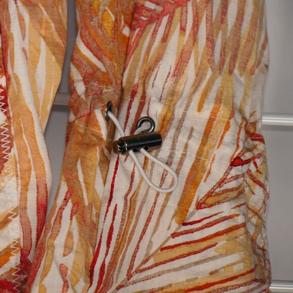 Chicos Jacket Womens Size 1 Medium Funnel Neck Full Zip Orange Lightweight - Picture 5 of 13